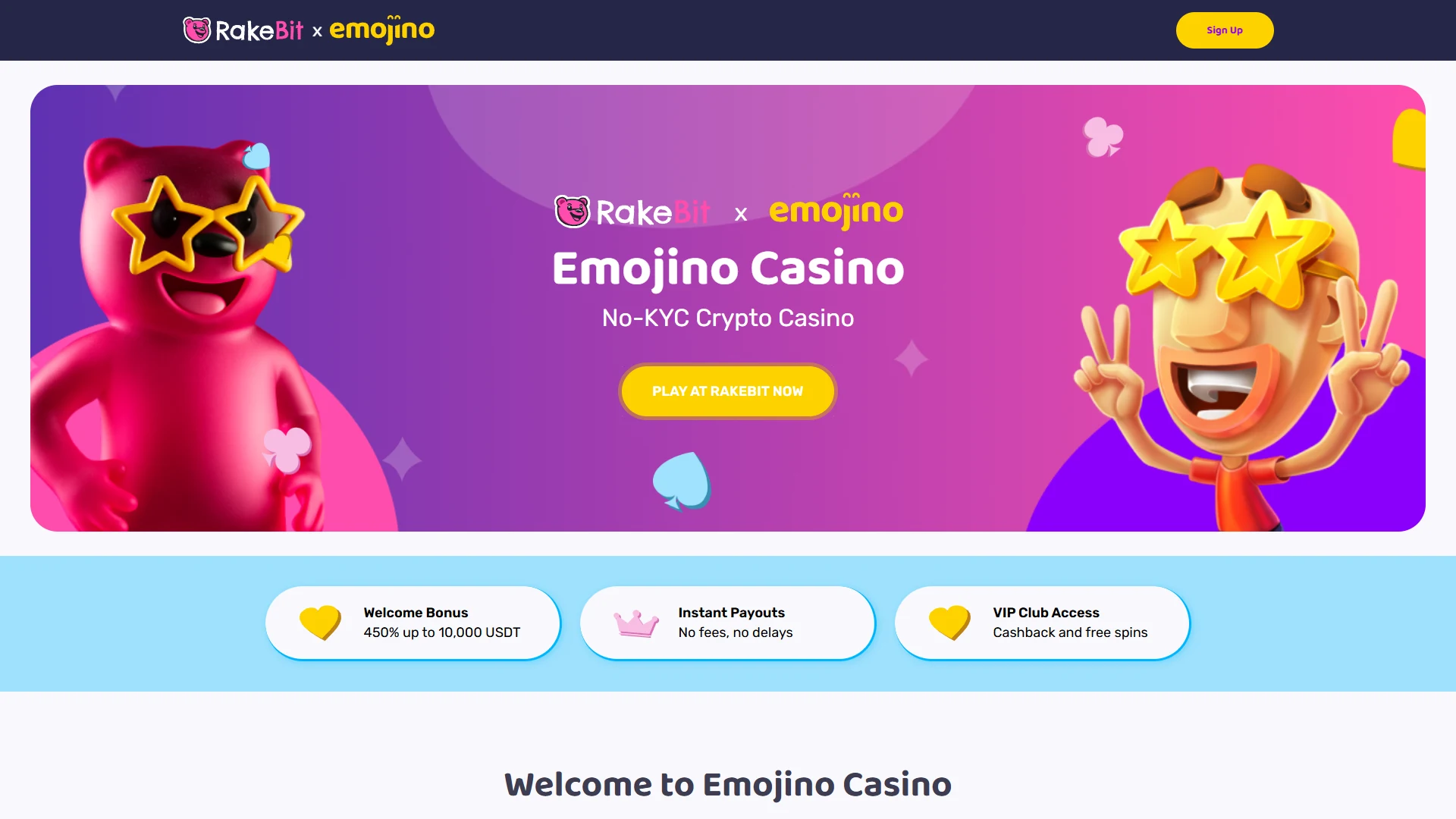 Emojino homepage